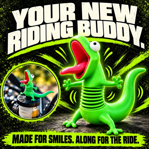 🦎🏍️ BUY 1 GET 1 FREE | Roadside Lizard Buddy – Car & Motorcycle Decor + FREE Strong No-Trace Adhesive