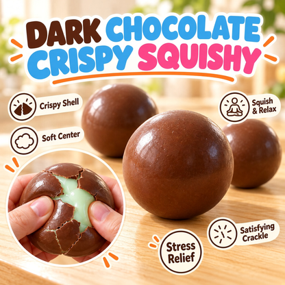🔥👀BOGOF+50% Offer!!🥯Crunchy Squishy Stress Ball – Satisfying Crackable Shell & Soft Squeeze Centre🍫 | Pastel Macaron & Matcha Dark Chocolate | Fun Sensory Fidget Toy & Cute Gift🎁