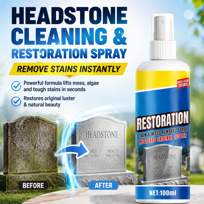 ⏰BUY 2 GET 1 FREE!🎁Headstone Cleaning & Restoration Spray – Remove Stains Instantly