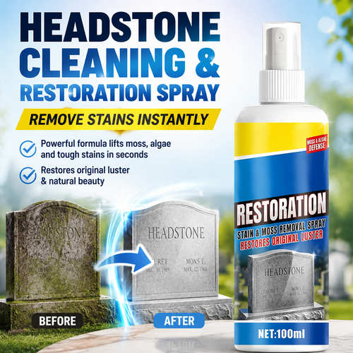 ⏰BUY 2 GET 1 FREE!🎁Headstone Cleaning & Restoration Spray – Remove Stains Instantly