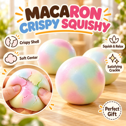 🔥👀BOGOF+50% Offer!!🥯Crunchy Squishy Stress Ball – Satisfying Crackable Shell & Soft Squeeze Centre🍫 | Pastel Macaron & Matcha Dark Chocolate | Fun Sensory Fidget Toy & Cute Gift🎁