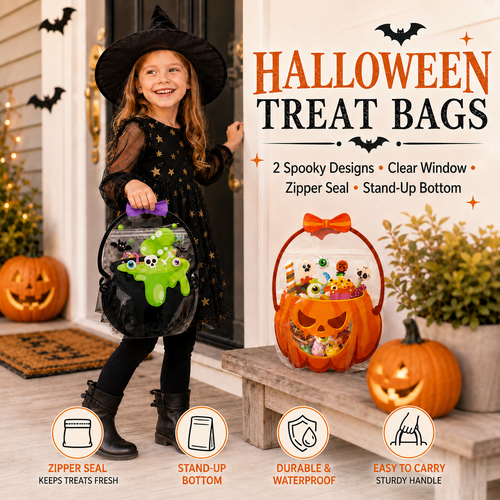 🎃 2026 Halloween Early Deal! 👻 40% OFF🎉Halloween Goodie Bags 🧡 Pumpkin & Cauldron Treat Bags for Trick-or-Treating, Parties & Spooky Fun 🍬 — Devareon®