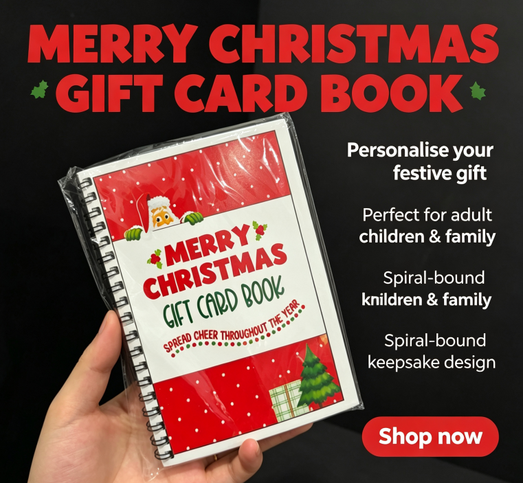 🔥Shockingly low price🎁Ready for Christmas!🎅Christmas Gift Card Booklet -👍DIY Spiral-Bound Christmas Gift Card Holder Book