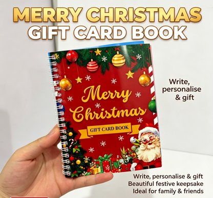 🔥Shockingly low price🎁Ready for Christmas!🎅Christmas Gift Card Booklet -👍DIY Spiral-Bound Christmas Gift Card Holder Book