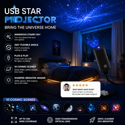 Celsiora®🥳Plug-and-Play HD Galaxy & Ocean Projector Night Light🥳50,000+ Happy Users