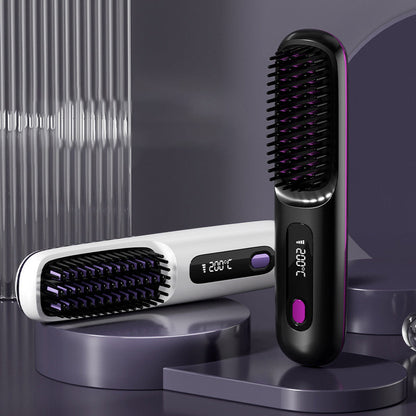 💥New Year's Offer: 50% Off💖Cordless Ceramic Heated Hair Straightening Comb-Remifa®