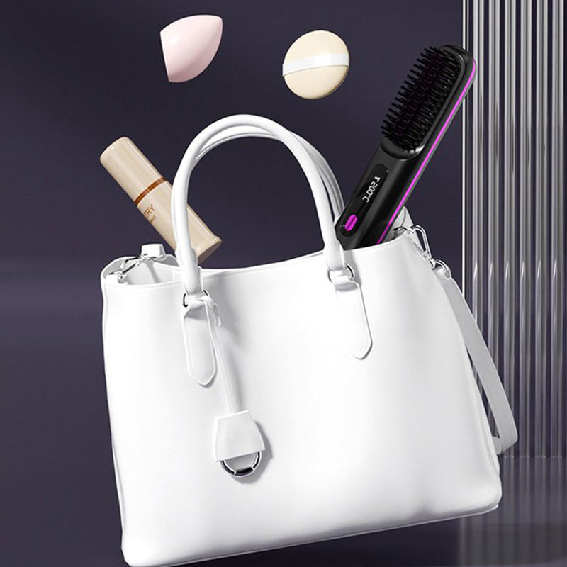 💥New Year's Offer: 50% Off💖Cordless Ceramic Heated Hair Straightening Comb-Remifa®