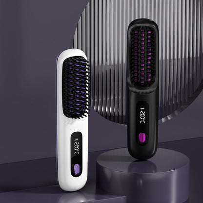 💥New Year's Offer: 50% Off💖Cordless Ceramic Heated Hair Straightening Comb-Remifa®