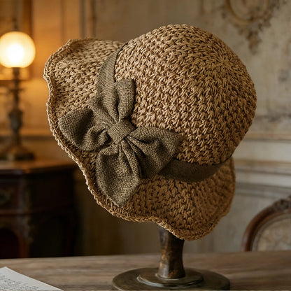 🌷🔥 Today Only: 40% OFF Limited-Time Deal!🌷Elegant Woven Straw Sun Hat with Bow