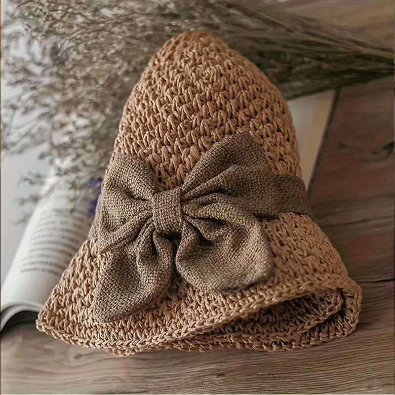 🌷🔥 Today Only: 40% OFF Limited-Time Deal!🌷Elegant Woven Straw Sun Hat with Bow