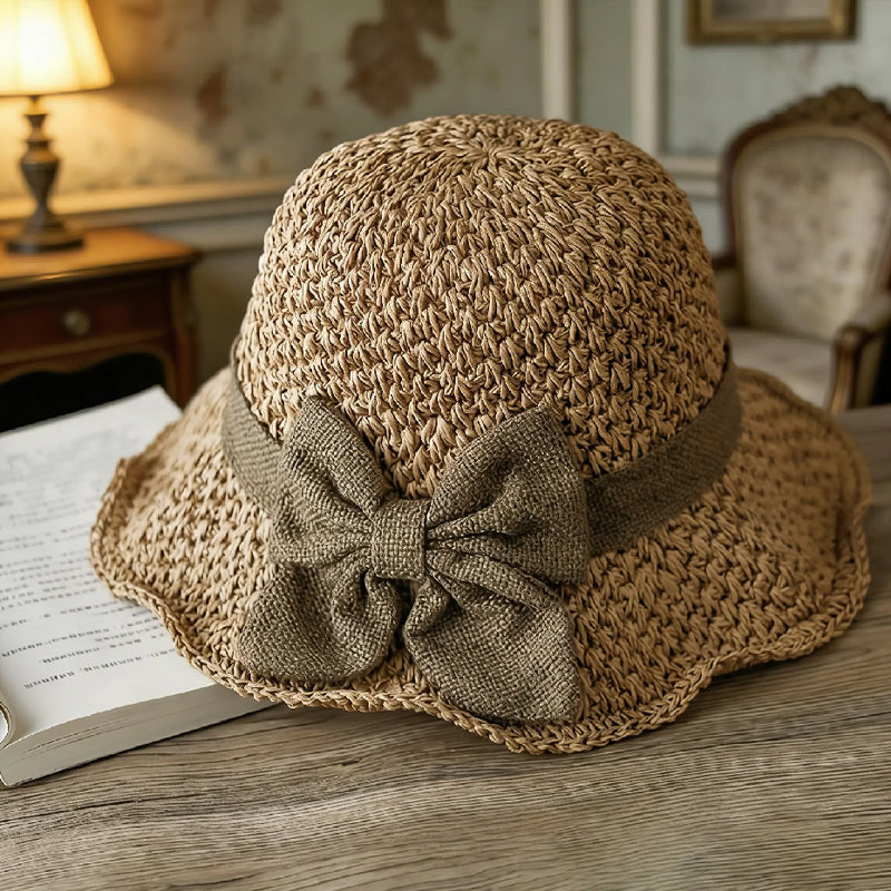 🌷🔥 Today Only: 40% OFF Limited-Time Deal!🌷Elegant Woven Straw Sun Hat with Bow