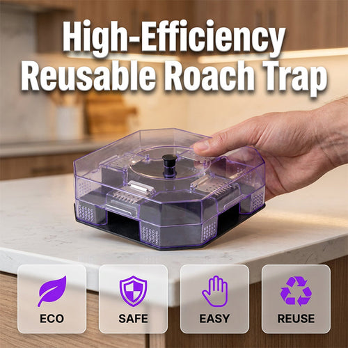 ⏳Time-Limited Special⏰ Reusable Roach Trap – Physical capture, no toxic sprays. One‑way doors, easy to check & clean. Safe for homes with kids & pets! 🏠✨