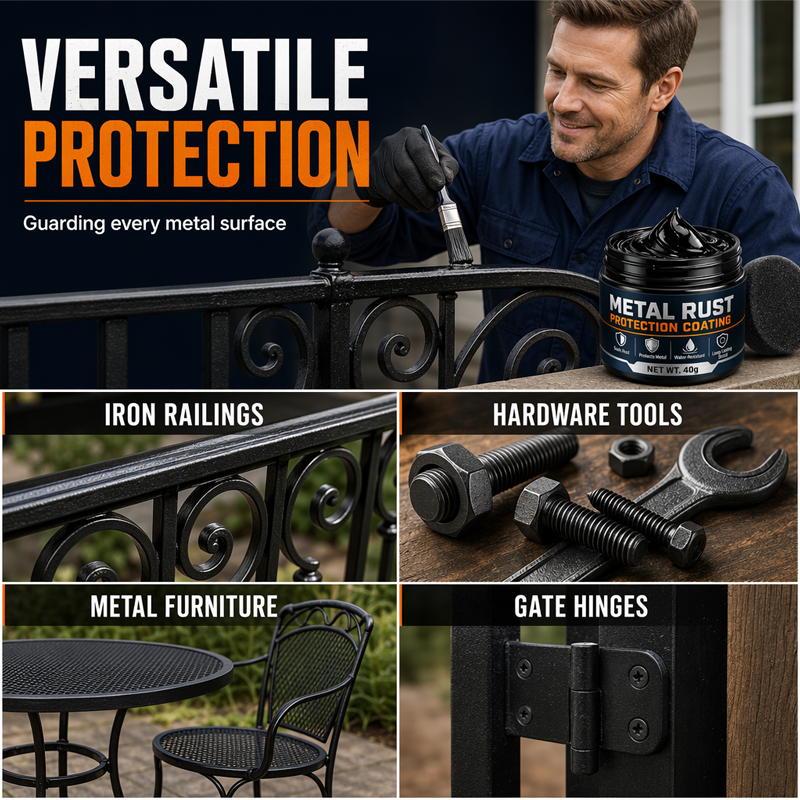 🥳2026 HOT SALE🥳💞50K+ SOLD!🔧🏠 60% OFF! Metal Rust Protection Black Repair Paste – Restores rusty gates, railings & tools. Forms protective coating – no need to replace! 🛡️✨