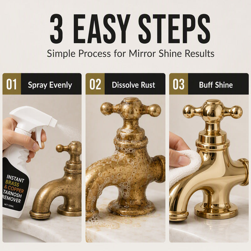 🔥 50% OFF | Instant Brass & Metal Tarnish Remover Spray – Removes Tarnish & Oxidation, Restores Shine ✨