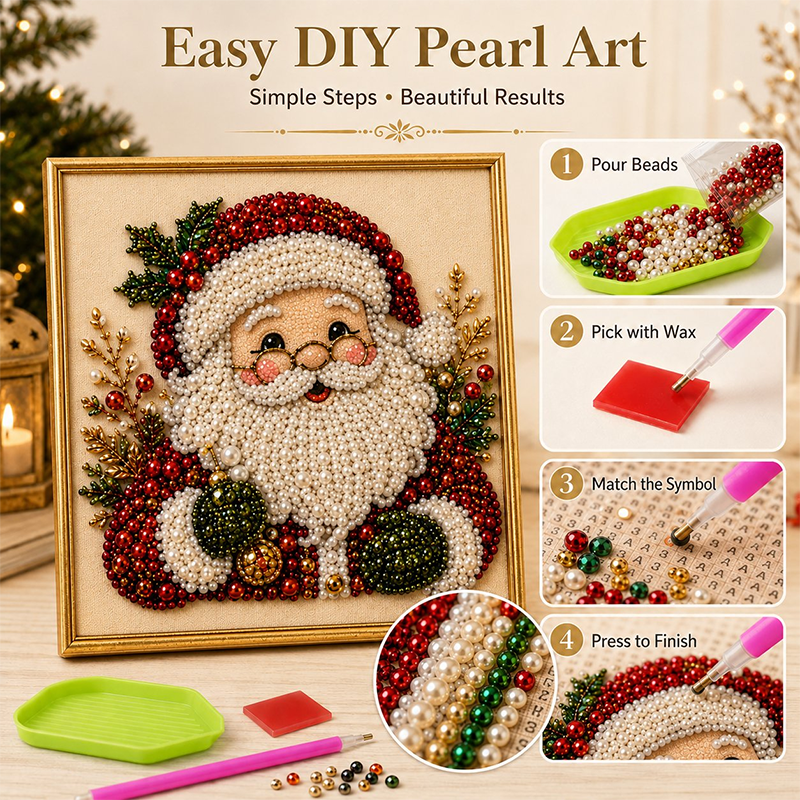 🎄🎊Christmas Special 50% Off! 🎁💎DIY Christmas Pearl Diamond Art Kit🎨Relaxing & Beginner-Friendly🧘