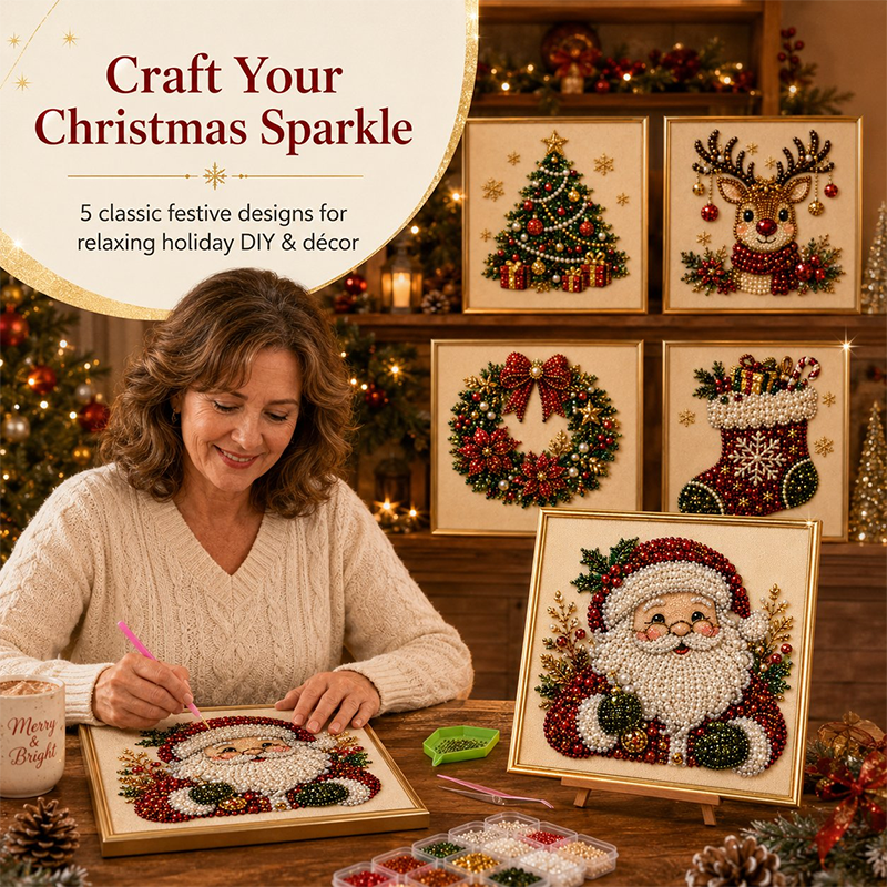 🎄🎊Christmas Special 50% Off! 🎁💎DIY Christmas Pearl Diamond Art Kit🎨Relaxing & Beginner-Friendly🧘