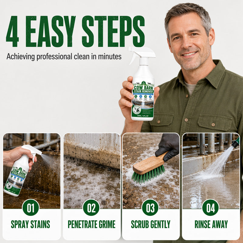🔥 50% OFF | Barn Stain Remover Spray – Cuts Through Tough Dirt & Grime! 🐴✨
