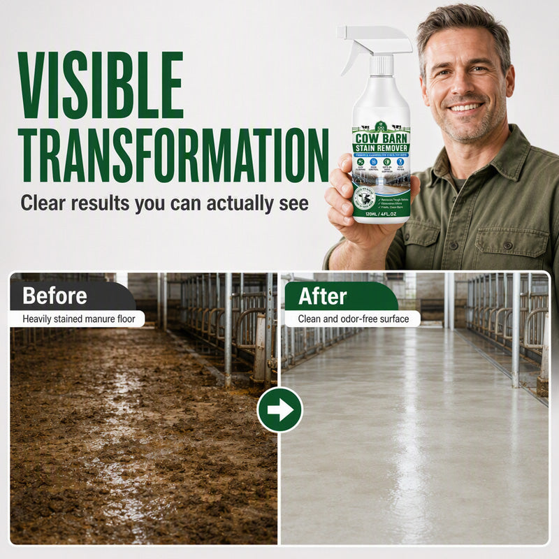 🔥 50% OFF | Barn Stain Remover Spray – Cuts Through Tough Dirt & Grime! 🐴✨