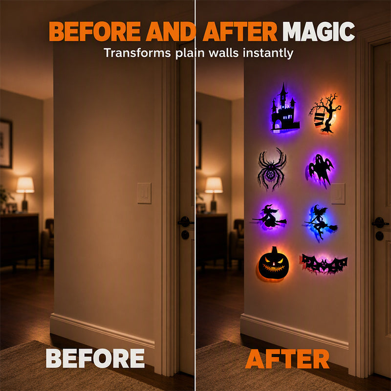 🎃 50% OFF! 👻 Glowing Halloween LED Decorations – Peel, Stick & Create a Spooky Glow ✨