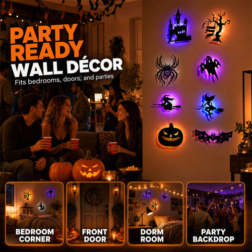 🎃 50% OFF! 👻 Glowing Halloween LED Decorations – Peel, Stick & Create a Spooky Glow ✨