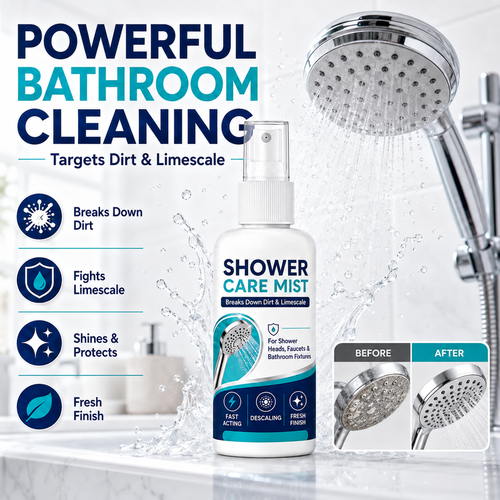 💦 50% OFF! 🚿 Fast Limescale Cleaning Spray ✨ Removes Hard Water Marks & Bathroom Mineral Buildup