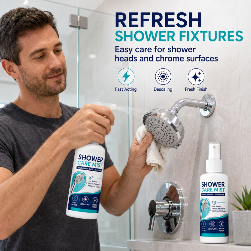 💦 50% OFF! 🚿 Fast Limescale Cleaning Spray ✨ Removes Hard Water Marks & Bathroom Mineral Buildup