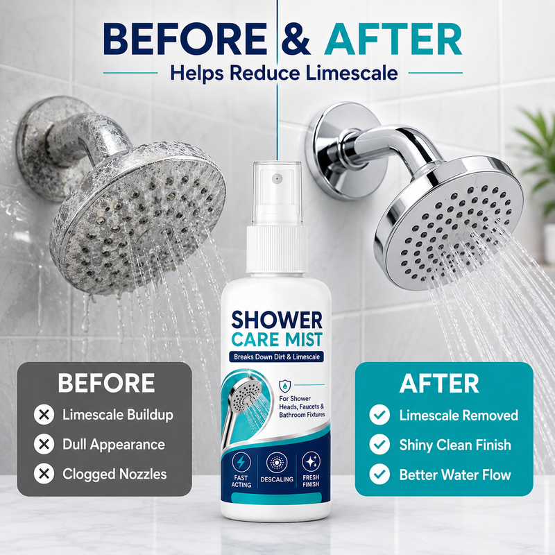 💦 50% OFF! 🚿 Fast Limescale Cleaning Spray ✨ Removes Hard Water Marks & Bathroom Mineral Buildup