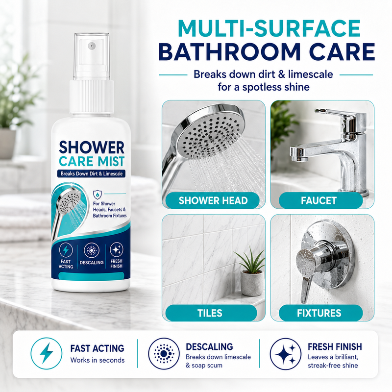 💦 50% OFF! 🚿 Fast Limescale Cleaning Spray ✨ Removes Hard Water Marks & Bathroom Mineral Buildup