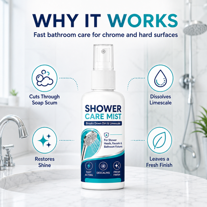 💦 50% OFF! 🚿 Fast Limescale Cleaning Spray ✨ Removes Hard Water Marks & Bathroom Mineral Buildup