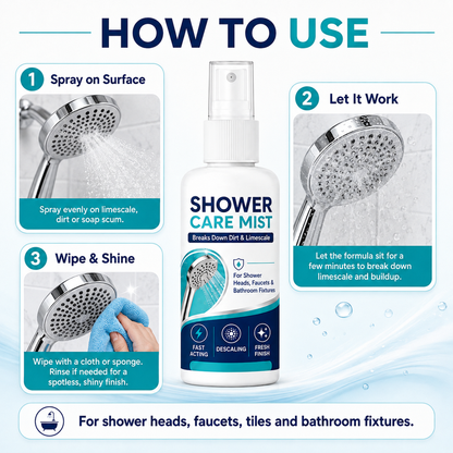 💦 50% OFF! 🚿 Fast Limescale Cleaning Spray ✨ Removes Hard Water Marks & Bathroom Mineral Buildup