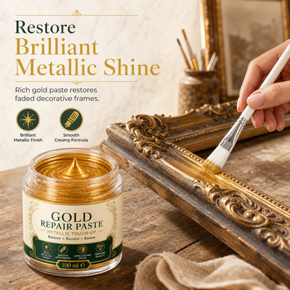 🎁 BUY 2 GET 1 FREE+50% OFF!! Gold Metallic Repair Paste with Brush – Revive Worn Frames & Furniture and Refresh Your Décor Without Buying New