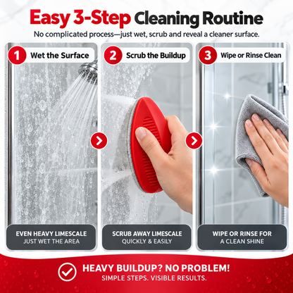 🛁 Buy 2 Get 1 Free 🏆🏆Bathroom Cleaning Brush – Built-In Cleaner Dispenser | Effortless Soap Scum & Limescale Removal for Shower Glass, Tiles & Sinks ✨