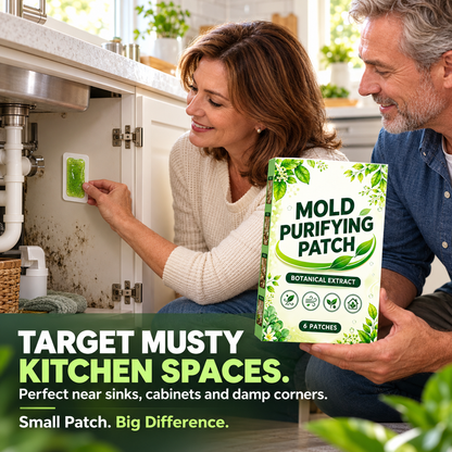 🧪6Pcs Mold Purifying Patches, Botanical Mildew Remover for Bathroom, Kitchen & Damp Areas
