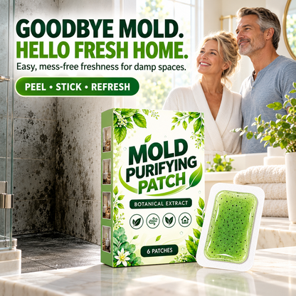 🧪6Pcs Mold Purifying Patches, Botanical Mildew Remover for Bathroom, Kitchen & Damp Areas