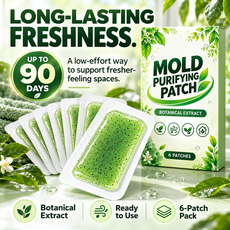 🧪6Pcs Mold Purifying Patches, Botanical Mildew Remover for Bathroom, Kitchen & Damp Areas