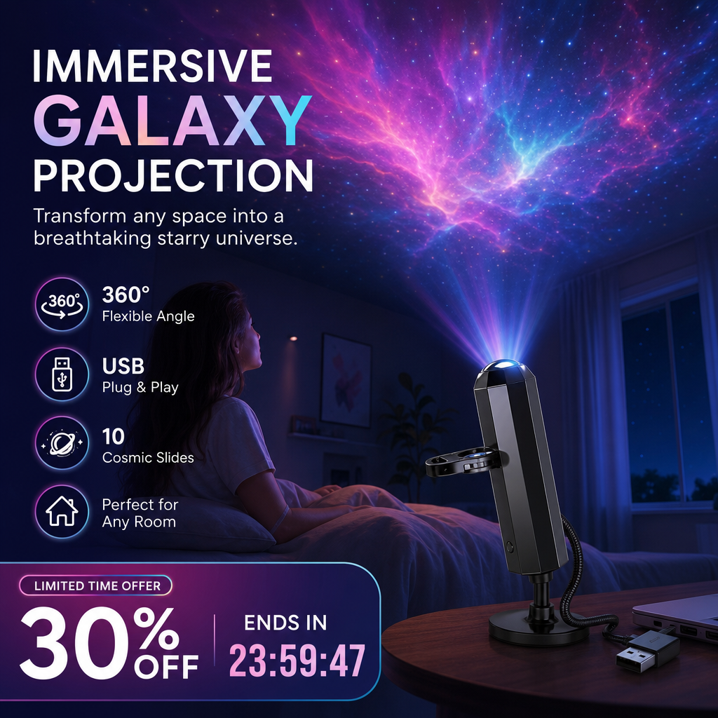 Celsiora®🥳Plug-and-Play HD Galaxy & Ocean Projector Night Light🥳50,000+ Happy Users