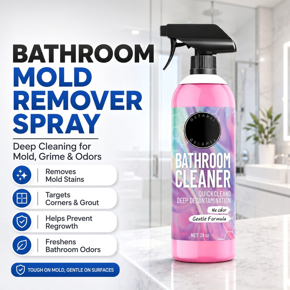 🧼 50% OFF | Powerful Multi-Purpose Cleaning Spray – Quickly Removes Limescale, Water Stains, Soap Scum & Tough Dirt